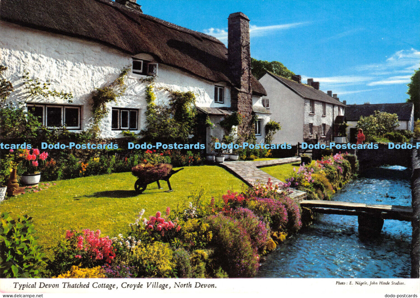 D013553 Typical Devon Thatched Cottage Croyde Village. North Devon. John Hinde