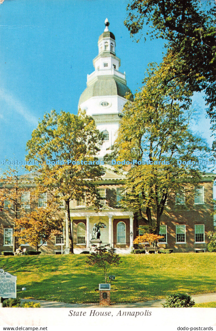 D031650 Annapolis. Maryland. State House. D. E. Traub. Litho in Hong Kong. 1979