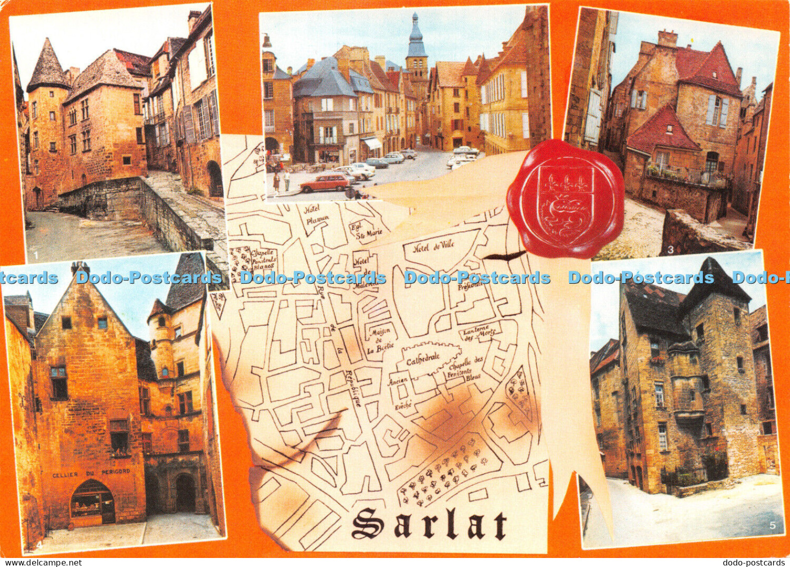 D040102 Sarlat. La Caneda. Dordogne. Place de la Liberte. Rue Magnanat. Rene. No