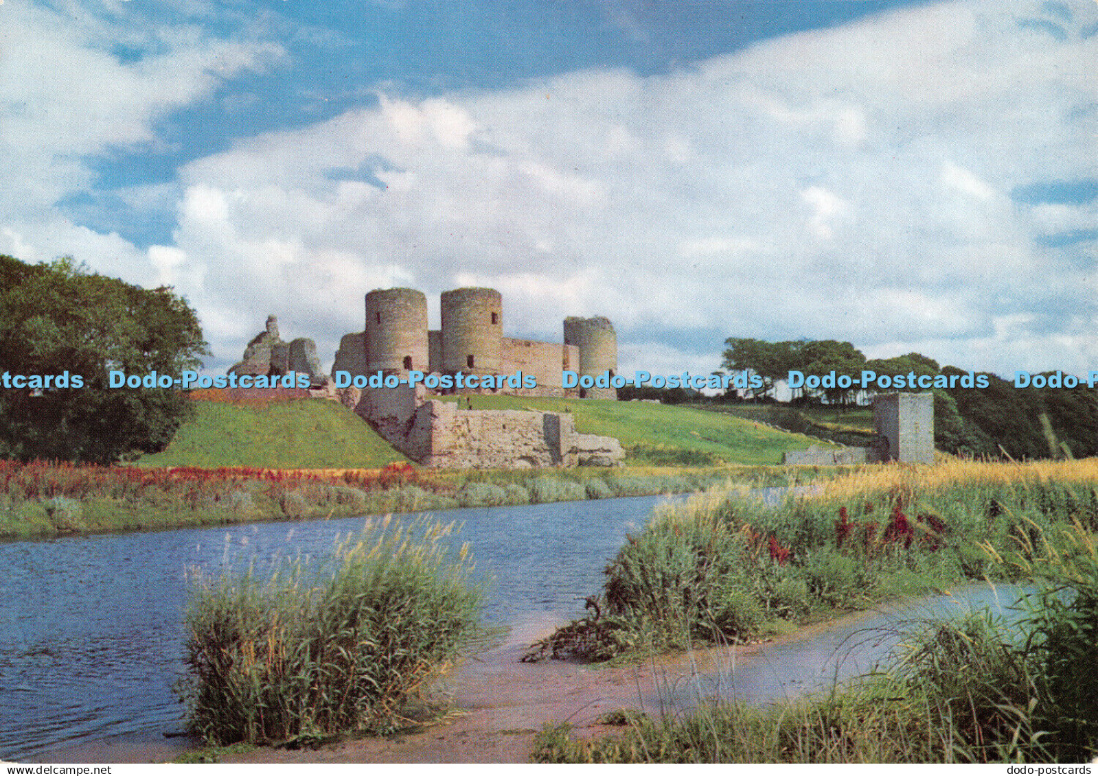 D046251 Flintshire. Rhuddlan Castle. From the West Across River Clwyd. Ministry