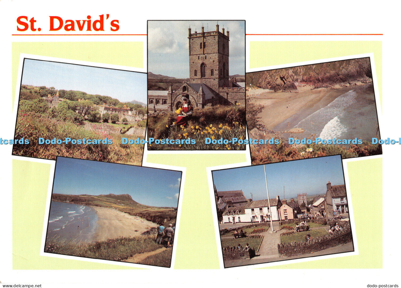 D052454 St. Davids. Pembrokeshire. Pembrokeshire Eye Postcards. 1989. Multi View