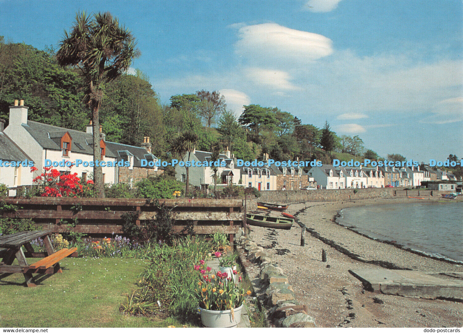 D055616 The Village of Plockton by Loch Carron. Ross and Cromarty. J. Arthur Dix