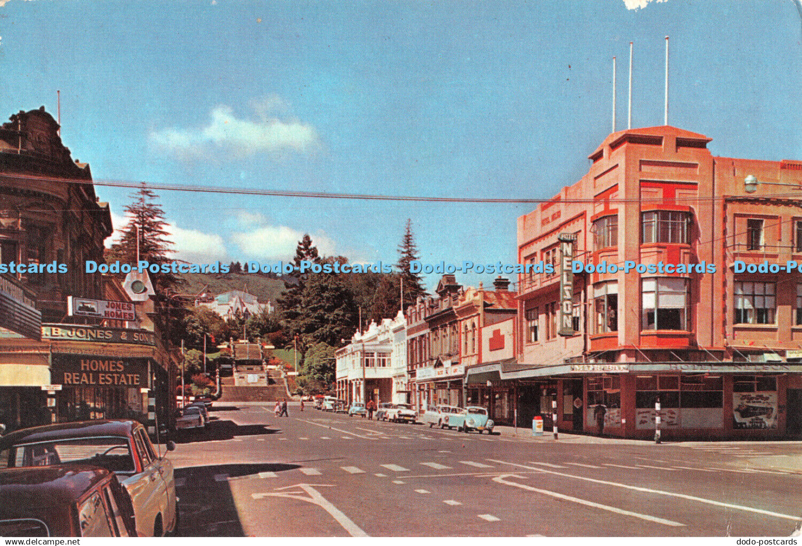 D066924 Nelson. N. Z. Hotel Nelson. Looking Toward the Cathedral. Whitcombe and