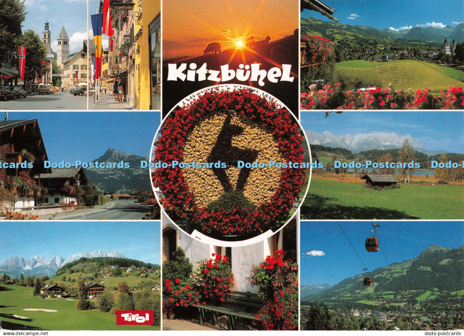 D092782 Kitzbuhel. Urlaubsgrusse aus der Blumenstadt Kitzbuhel. Tirol. KTV. Chiz