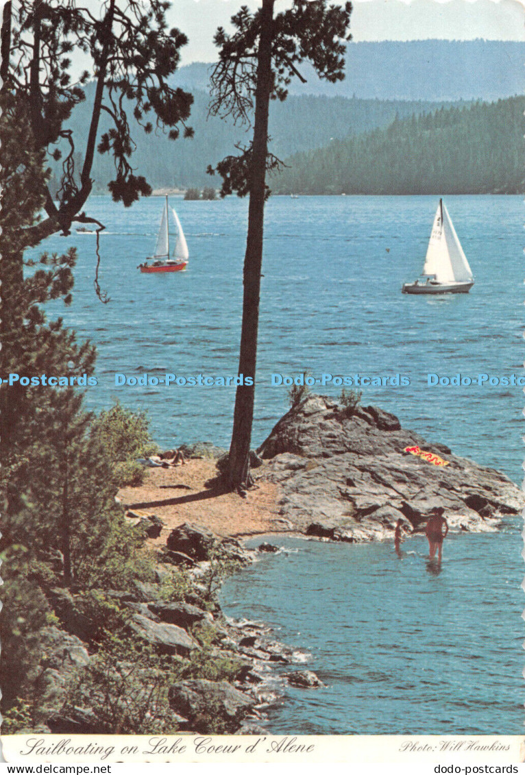 D102006 Sailboating on Lake Coeur d Alene. Ross Hall Scenic. Dexter Press. Will