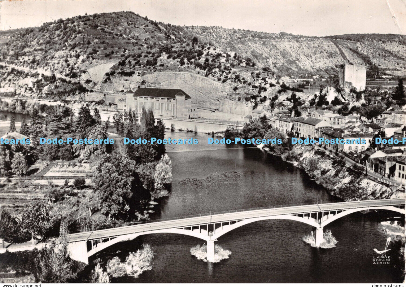 D113130 En Avion Au Dessus de. Luzech. Lot. Le Pont de la Douve. Lapie. RP