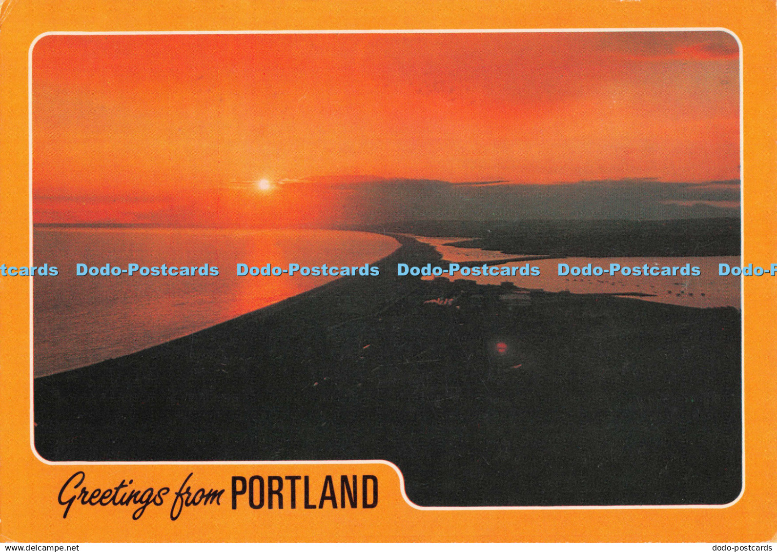 D120269 Greetings from Portland Sunset from Portland Salmon 1984