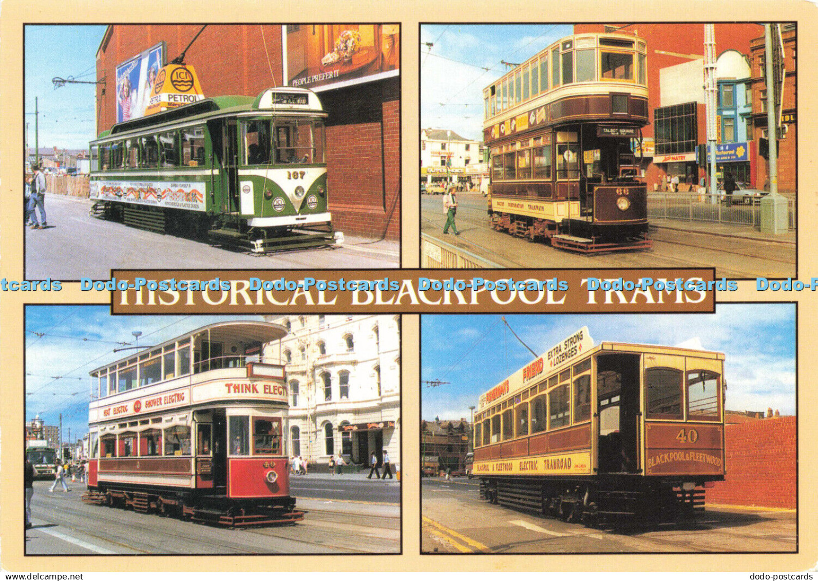 D150917 Historical Blackpool Trams. Blackpool Pantograph Car No. 167. John Hinde