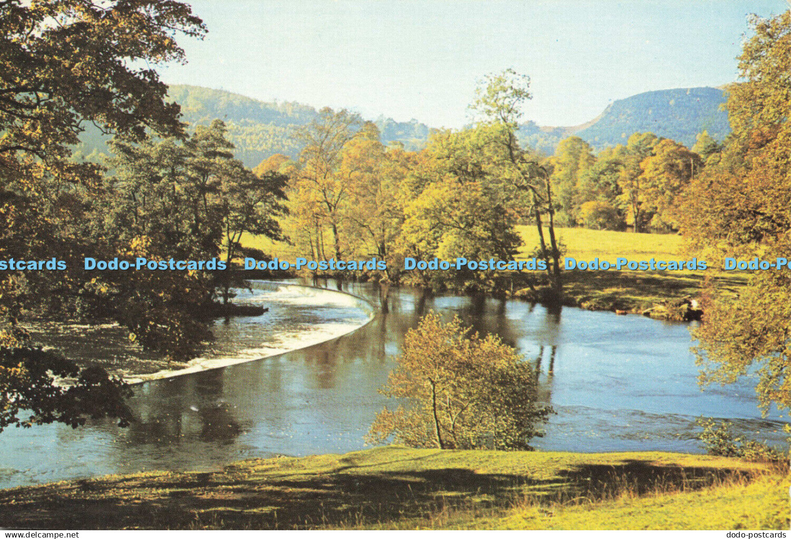 D164161 Denbighshire. Horseshoe Falls on the River Dee. J. Arthur Dixon