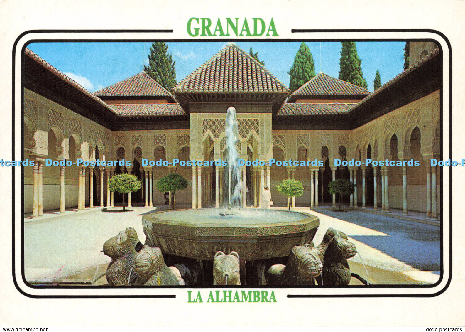 D170788 Granada. La Alhambra. The Lions Court. Postales Granada