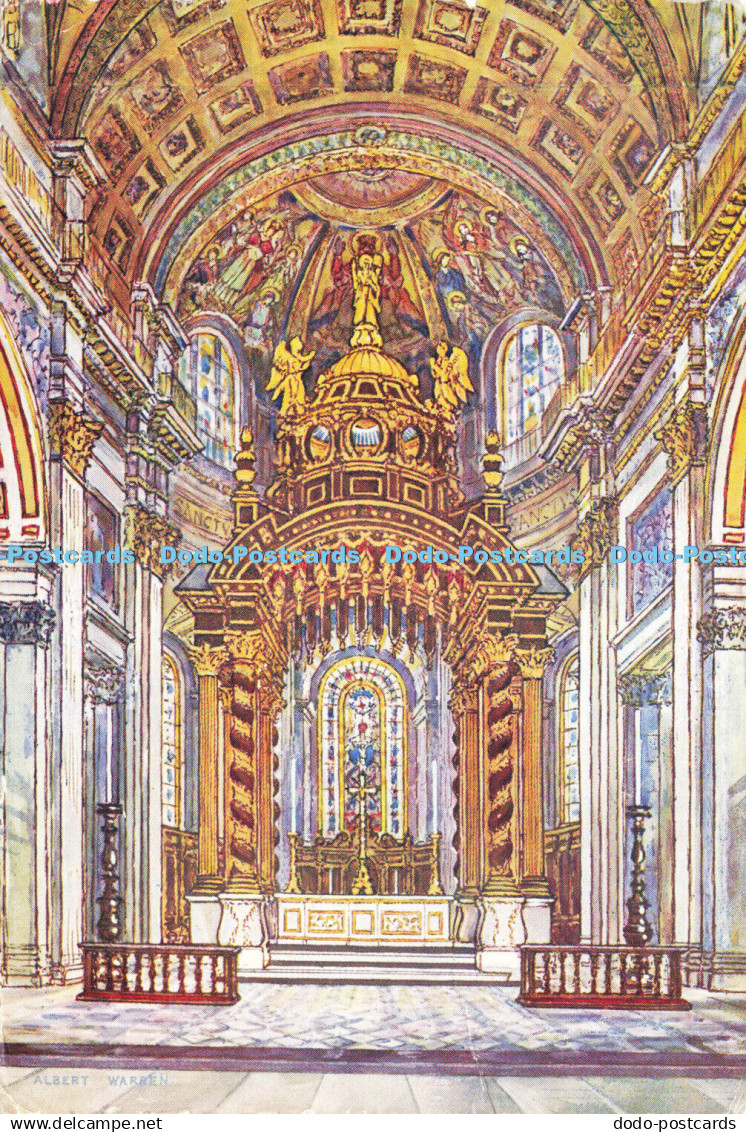 D184502 St. Paul Cathedral. The High Altar of St. Paul. Cardcraft Publishing Ser