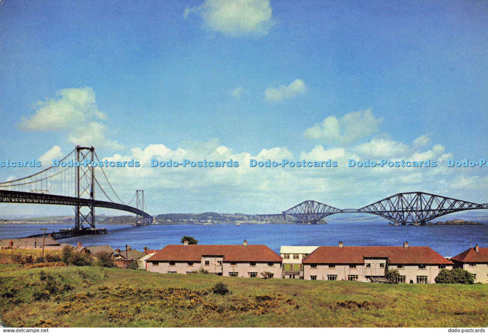 D189542 West Lothian. The Forth Bridges from South Queensferry. J. Arthur Dixon