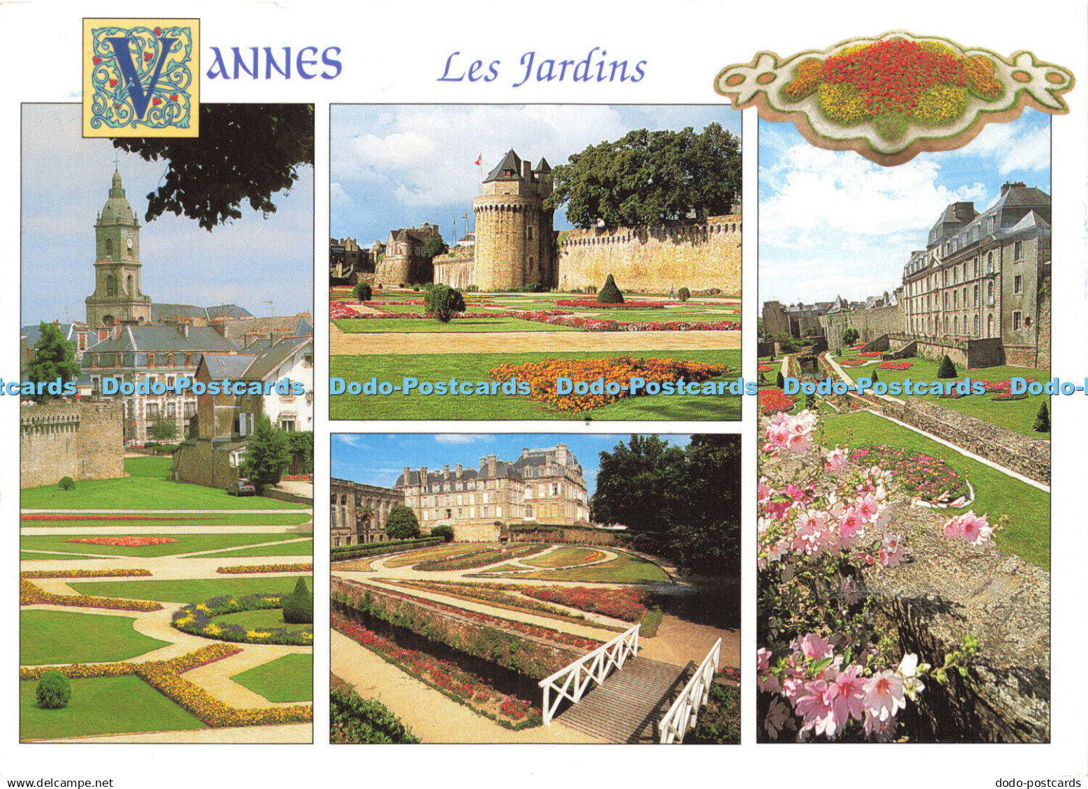 D190541 Vannes. Les Jardins. Gardens of Vannes. Hermine castle. Prefecture Count