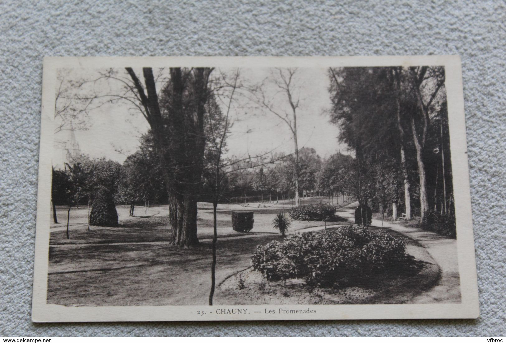 D196, Cpa 1937, Chauny, les promenades, Aisne 02