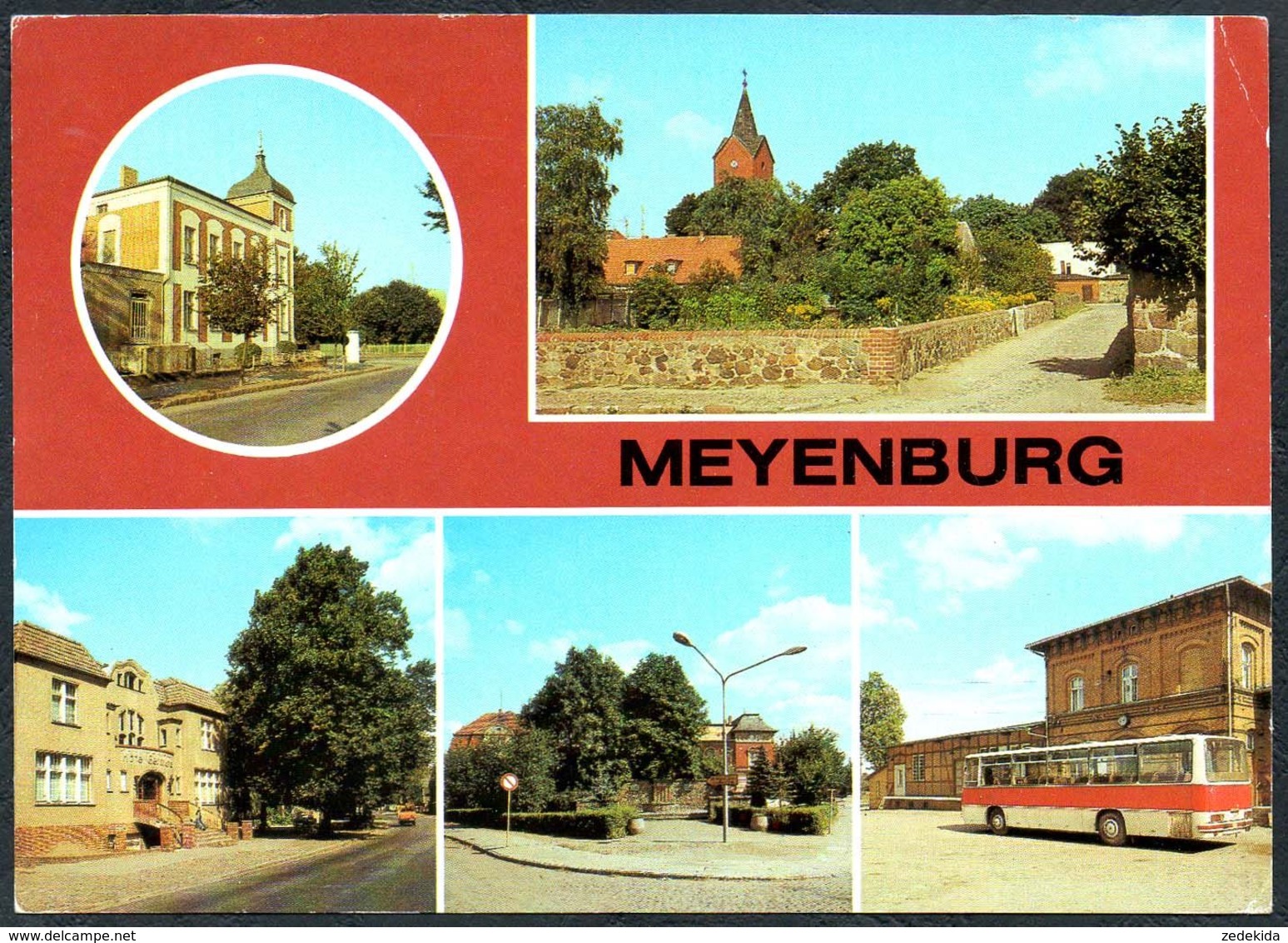 D6965 - Meyenburg Bahnhof Ikarus Omnibus Bus - Bild und Heimat Reichenbach