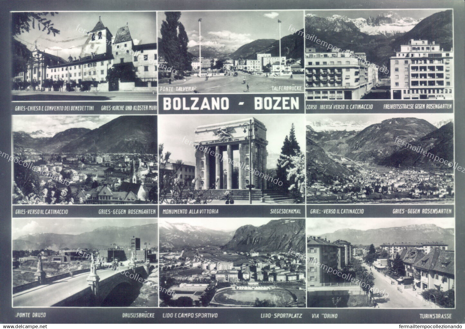 d746 cartolina bolzano bozen 9 vedutine