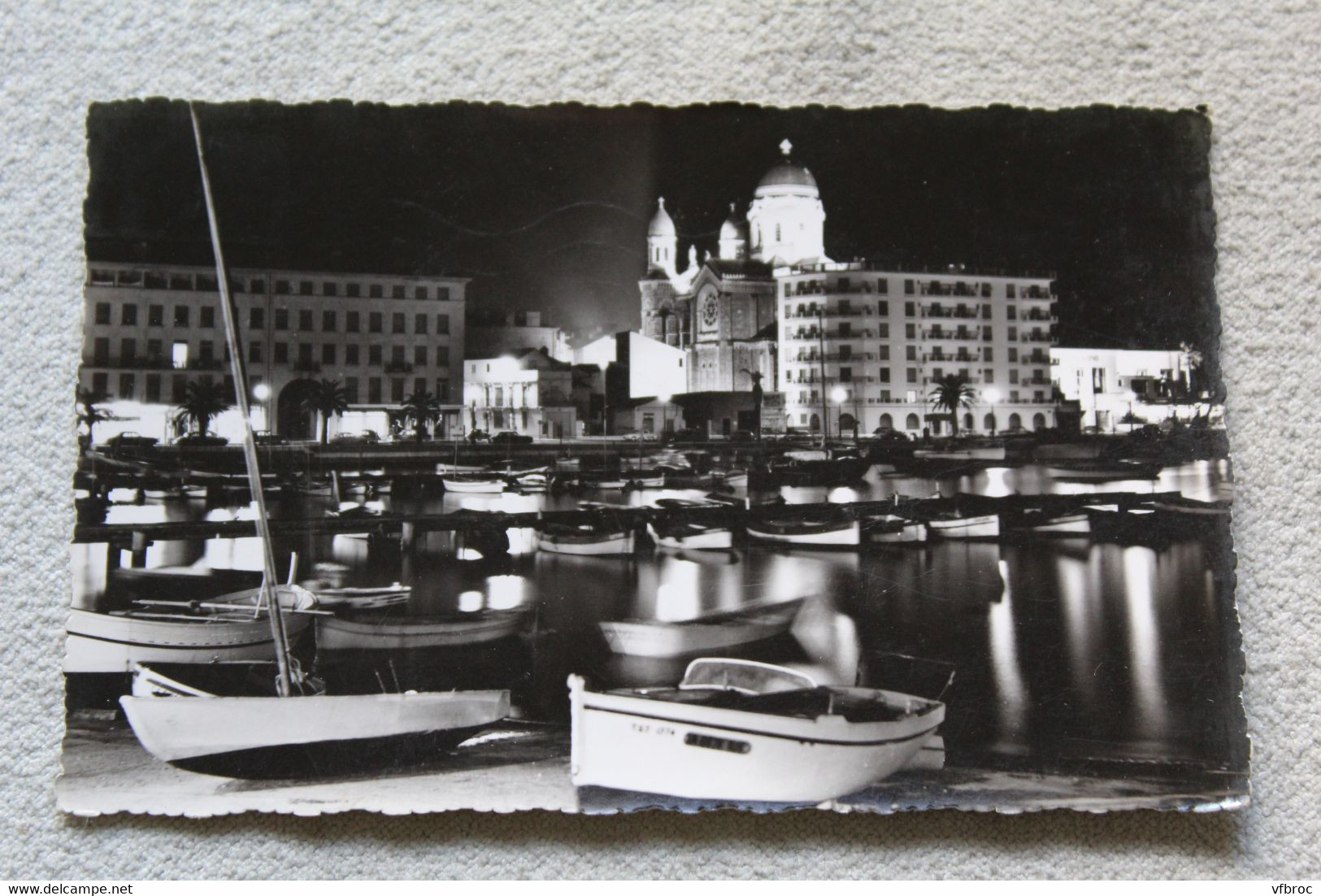 D772, Cpsm 1963, Saint Raphael, le port la nuit, Var 83