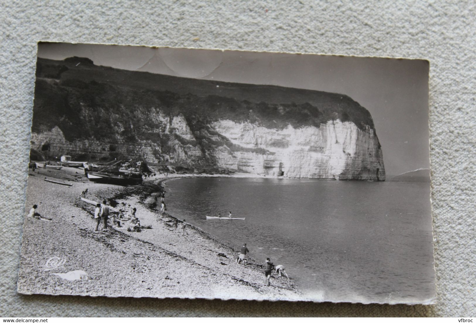 D860, Cpsm, Yport, la plage et les falaises, Seine maritime 76