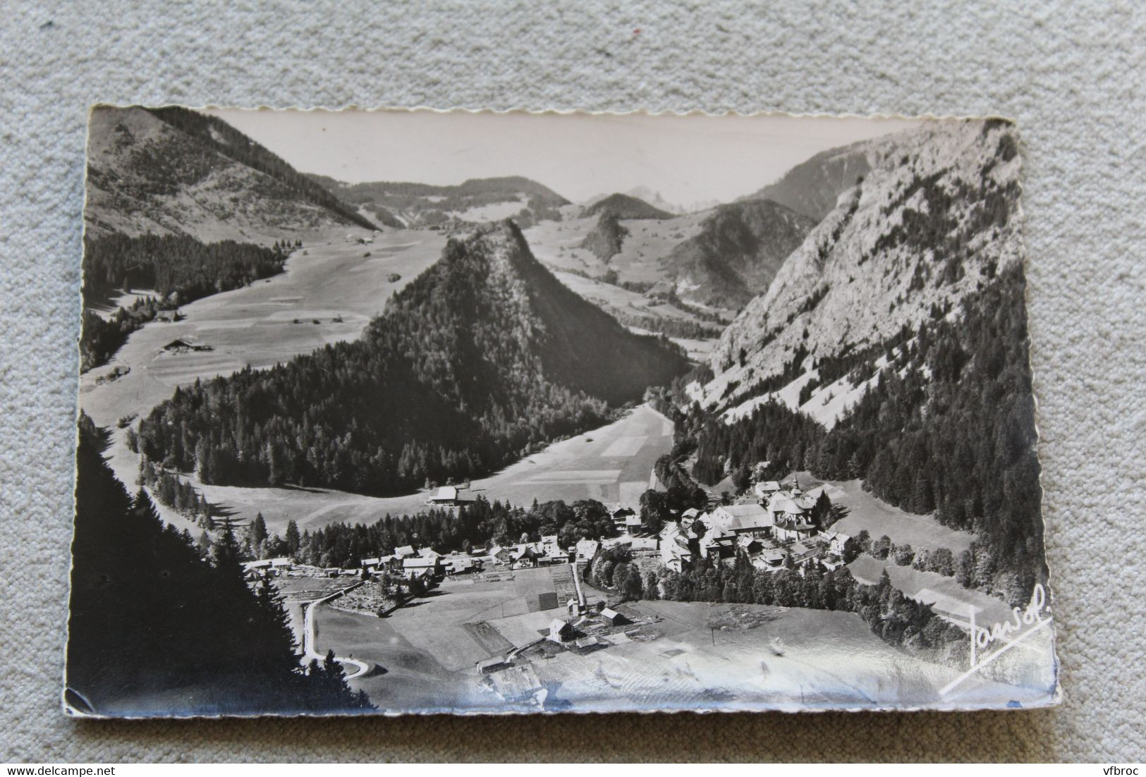 D915, Cpsm 1954, Abondance, vue générale Mont Frémoux et Chargnieux, Haute Savoie 74