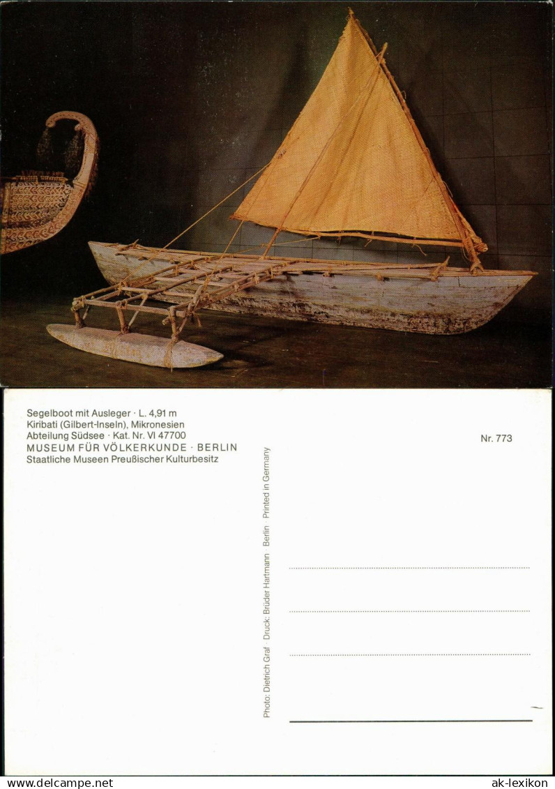 Dahlem-Berlin Museum für Völkerkunde Segelboot Kiribati  Mikronesien 1980