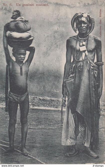 1910. DAHOMEY. Postcard (Un gambari roublard) Interesting motives.  - JF436951