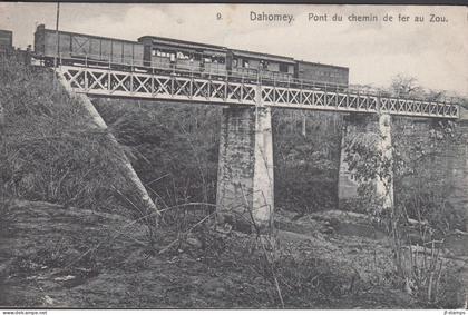 1914. DAHOMEY. Postcard (DAHOMEY - Pont du chemin de fer au Zou) interesting card with railway... (Michel 22) - JF437169