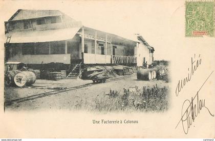 COTONOU UNE FACTORIE DAHOMEY DAHOME BENIN AFRICA AFRIQUE TIMBRE OBLITERATION DEPENDANCES 1900