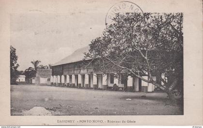 1919. DAHOMEY. Postcard (DAHOMEY - PORTO NOVA Batiment du Genie) interesting card with militar... (Michel 61) - JF437127