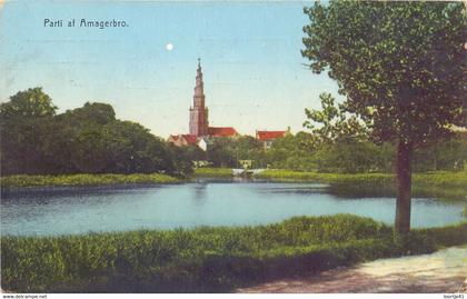 CP - Danmark Denemarken - Kobenhavn Kopenhagen - Parti of Amagerbro - 1913