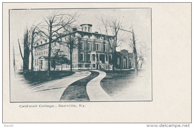 Danville Kentucky, Caldwell College Campus Building, Architecture, c1900s Vintage Postcard