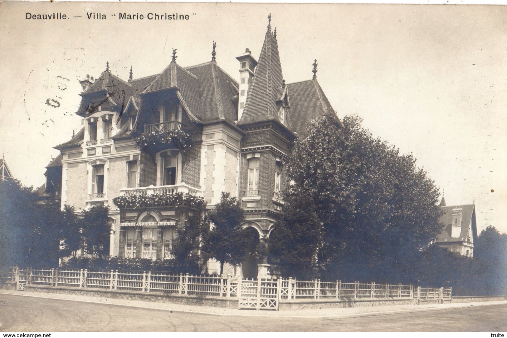 DEAUVILLE VILLA "MARIE-CHRISTINE" CARTE PHOTO