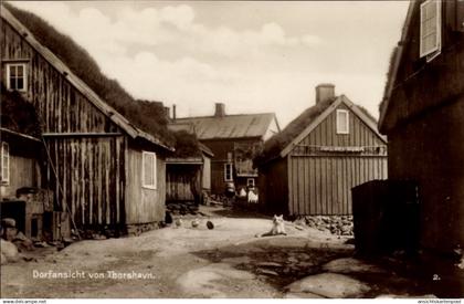 CPA Tórshavn Färöer Dänemark, Dorfansicht