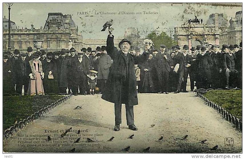 Dép 75 - Paris - arrondissement 02 - Charmeurs d´oiseaux aux Tuileries - état