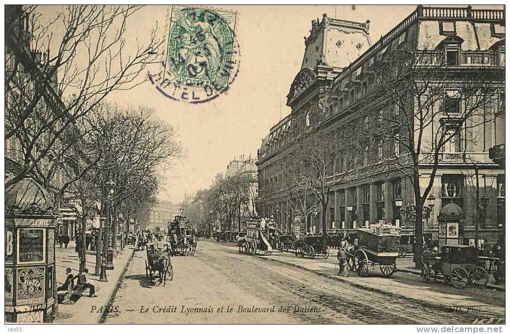 Dép 75 - Paris - Arrondissement 02 et Arrondissement 09 - Le Credit Lyonnais et le boulevard des Italiens - Banques