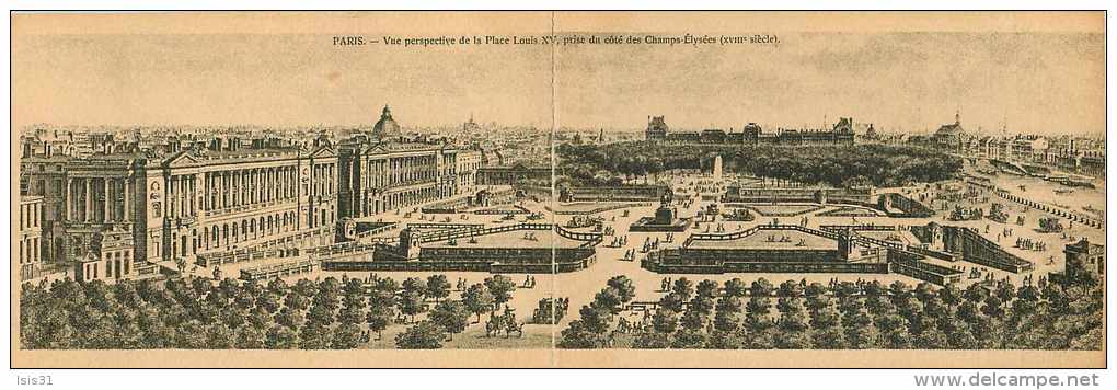 Dép 75 - Paris - Arrondissement 03 -Vue perspective de la place Louis XV prise du côté des Champs Elysées XVIII é siècle