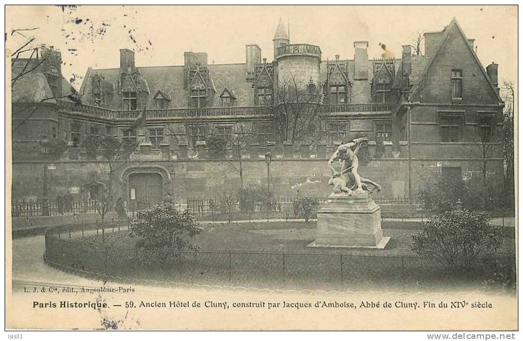 Dép 75 - Paris - Arrondissement 05 - Paris Historique - 59 -Ancien hotel de Cluny construit par Jacques d´Amboise - état