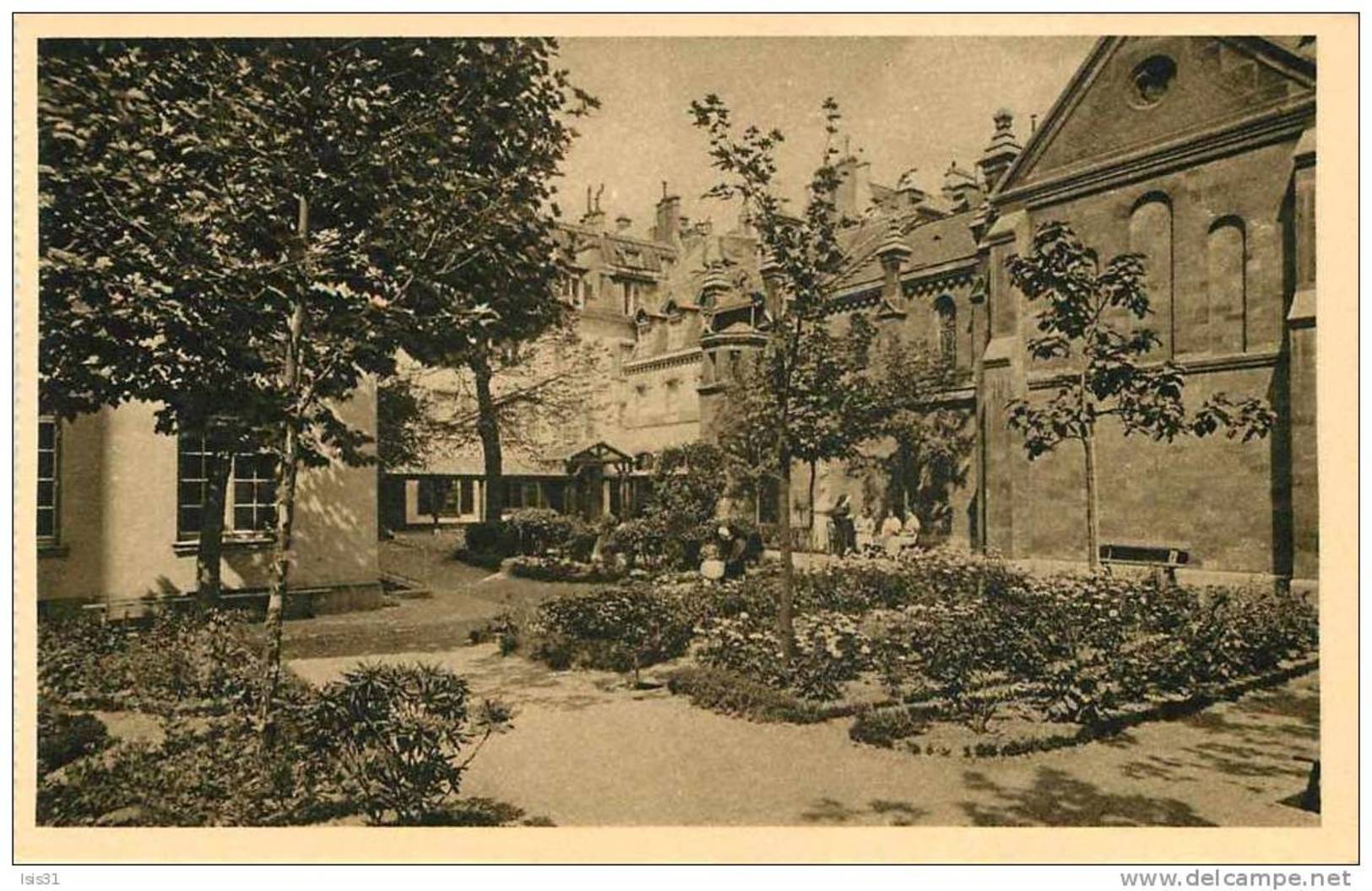 Dép 75 - Paris - Arrondissement 06 - Maison Mère des Soeurs servantes de Marie - 7 rue Duguay Trouin - Le jardin et la