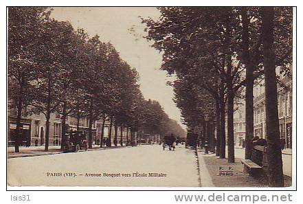 Dép 75 - RF5927 - Paris - Arrondissement: 07 - Avenue Bosquet vers l´école militaire - état