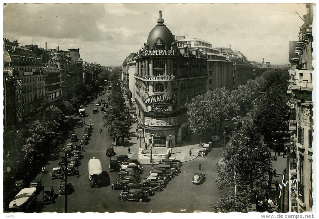 Dép 75 - Voitures - Automobile - Autobus - Bus - Autocars - Paris - Arrondissement 09 - Carrefour Richelieu Drouot