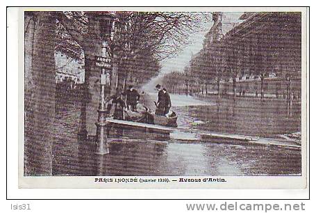 Dép75 - Paris - Arrondissement: 02 -  Inondations de 1910 - RF4981 - Avenue d´Antin  - bon état