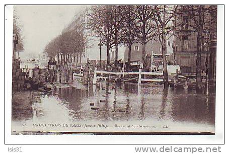 Dép75 - Paris - Arrondissement: 05 - 06 ou 07 - Inondations de 1910 - RF4998 - Boulevard Saint Germain - bon état