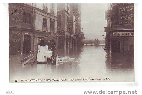 Dép75 - Paris - Arrondissement: 05 -  Inondations de 1910 - RF4985 - Un Radeau Rue Maître Albert - bon état