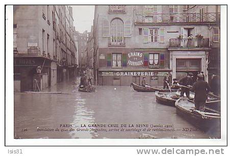 Dép75 - Paris - Arrondissement: 06 - Inondations de 1910 - RF4996 - Quai des Grands Augustins - bon état