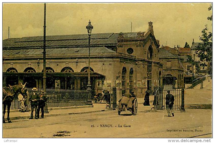 depts div - meuthe et moselle - ref- U978 - nancy - la gare - theme gares - carte couleur - carte bon etat -