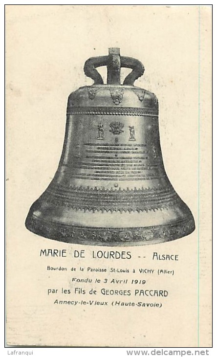 depts divers -allier-ref N234-marie de lourdes -alsace -bourdon de la paroisse st louis a vichy -allier-carte bon etat-