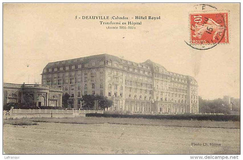 depts divers - calvados -ref R740- deauville - hotel royal transformé en hopital temporaire -guerre 1914-18 -