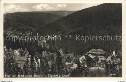 Kipsdorf Blick vom Spitzberg auf Baerenfels und Kipsdorf