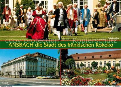 73228362 Ansbach Mittelfranken Rokokospiele Schloss Hofgarten Orangerie Ansbach