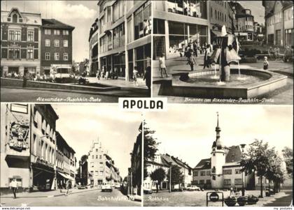 70886707 Apolda Apolda Alexander-Puschkin-Platz Brunnen Bahnhofstrasse Rathaus x