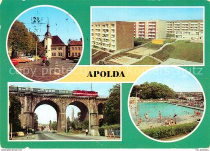 73310136 Apolda Markt Neubaugebiet Viadukt Freibad Apolda